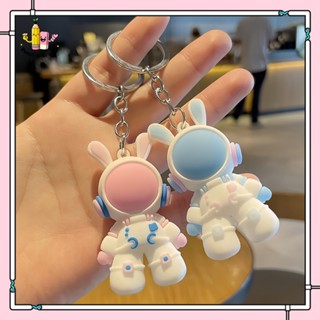 Móc Khóa Hình Thỏ Phi Hành Gia Dễ Thương - Chất Liệu An Toàn, Treo Balo/Chìa Khóa