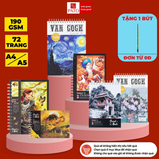 Sổ Vẽ Đa Chất Liệu 230gsm Không Kị Tẩy Sổ Phác Thảo Global Art A4 A5 Sketchbook 60 Trang 200gsm Sổ Vẽ Ăn Chì Lên Màu Tốt