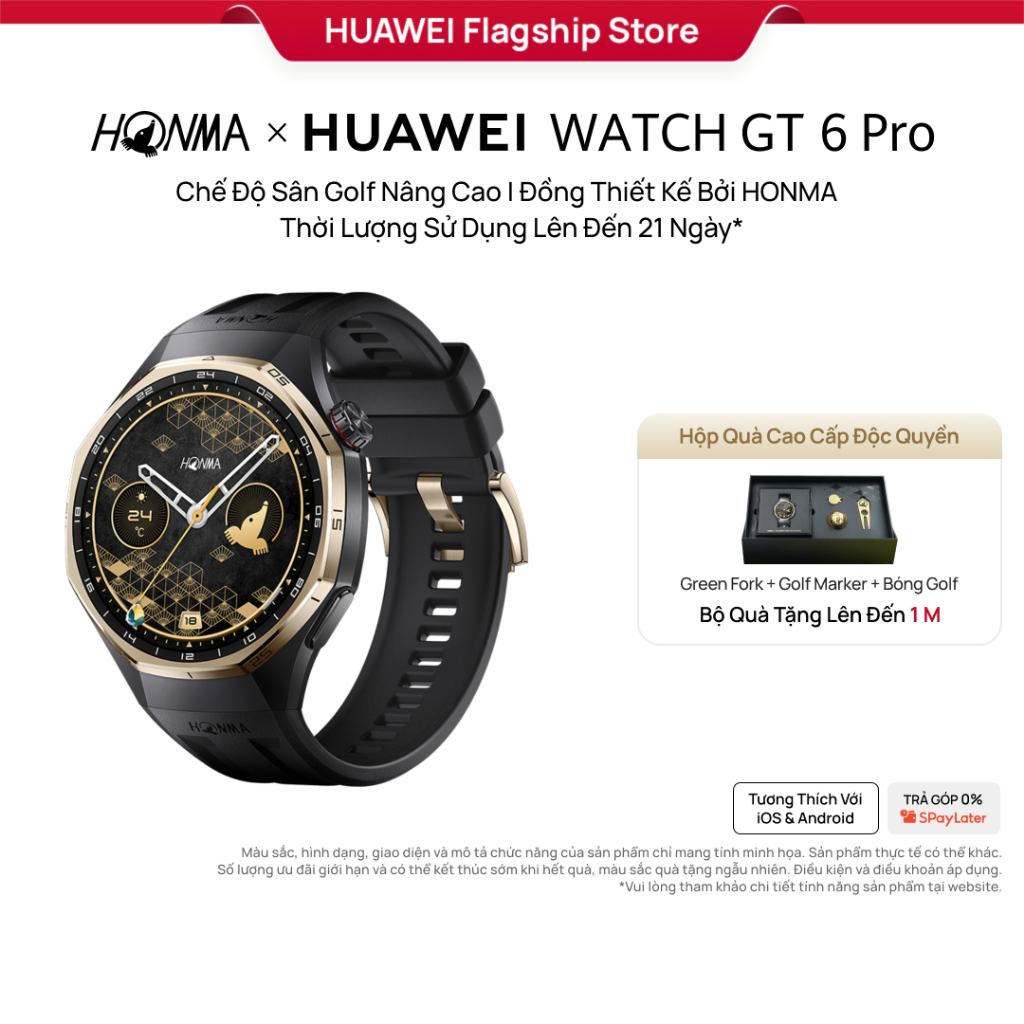 [NEW] Đồng Hồ Thông Minh HONMA X HUAWEI WATCH GT6 Pro | Chế Độ Sân Golf Nâng Cao | Đồng Thiết Kế Bởi HONMA | BigBuy360 - bigbuy360.vn