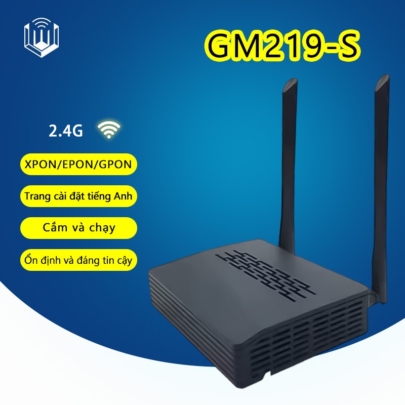 Dồ cũ GM219-S XPON EPON GPON chức năng WIFI Tiếng Anh Kèm bộ chuyển đổi
