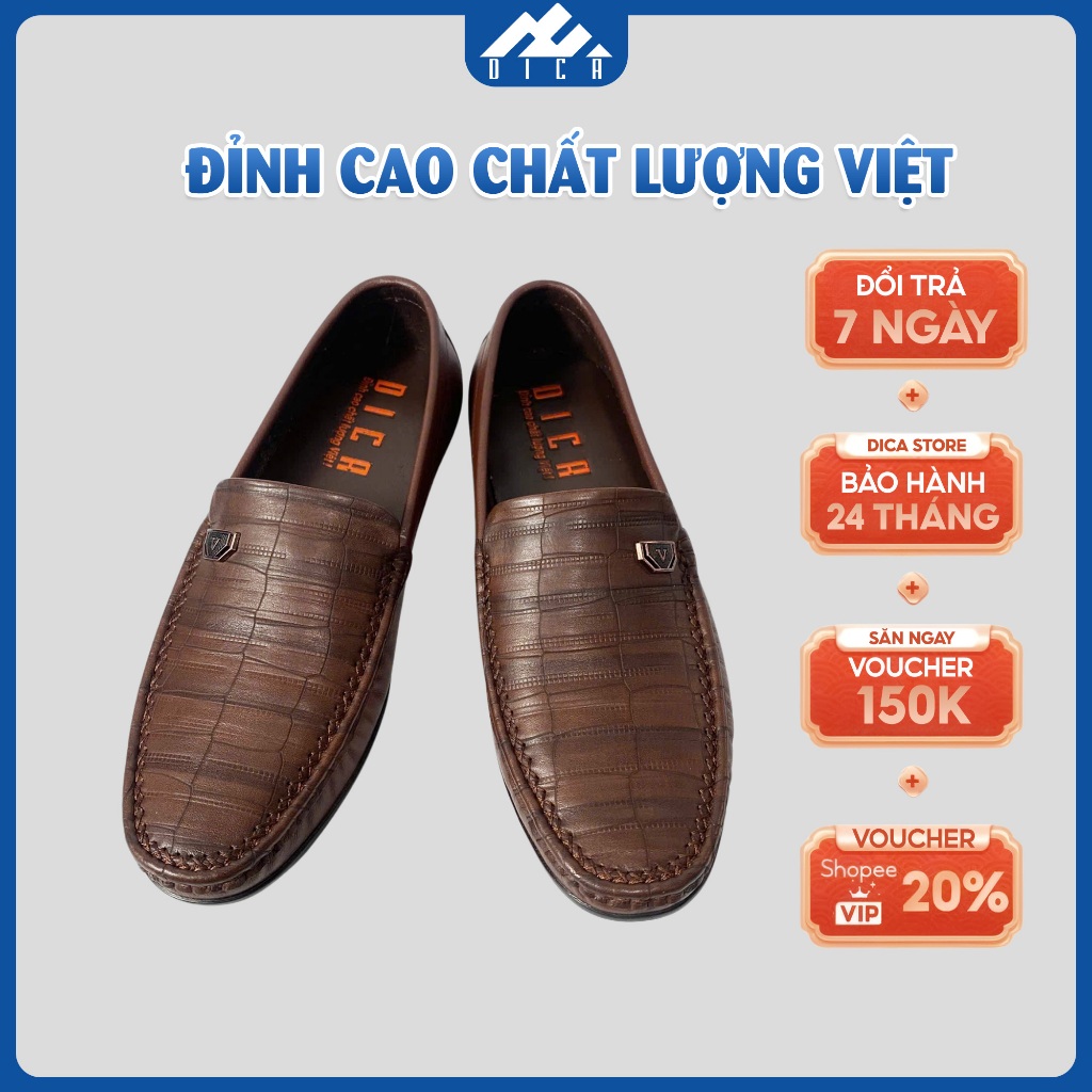 Giày Da Nam DICA Mẫu Mới 2026, Họa Tiết Sang Trọng Chuẩn Quý Ông, Chất Da Thật Cao Cấp, BH 24 Tháng