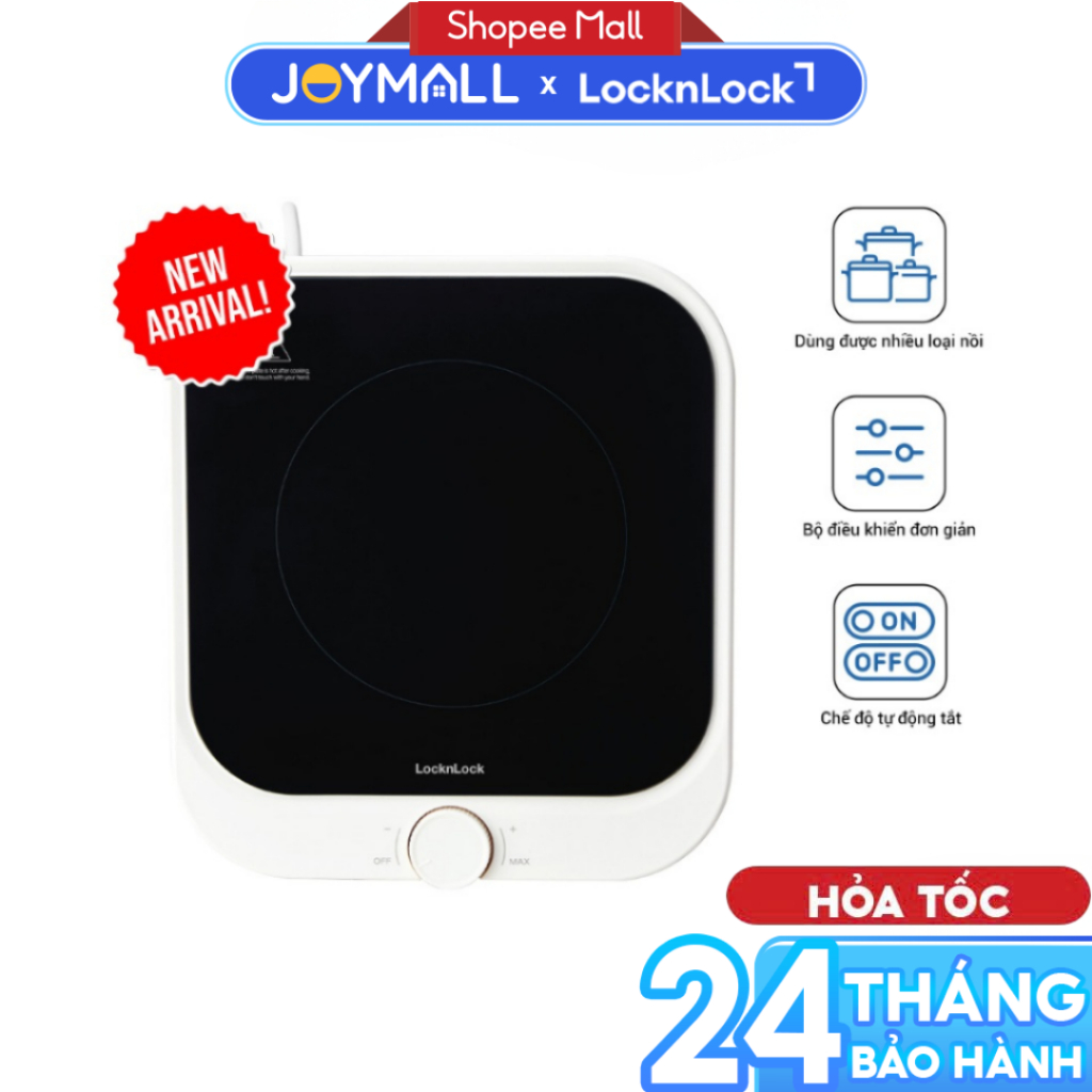 Bếp Hồng Ngoại Mini LocknLock Bianco EJI136IVY, Hàng Chính Hãng, Dễ Điều Chỉnh, Nhỏ Gọn - JoyMall