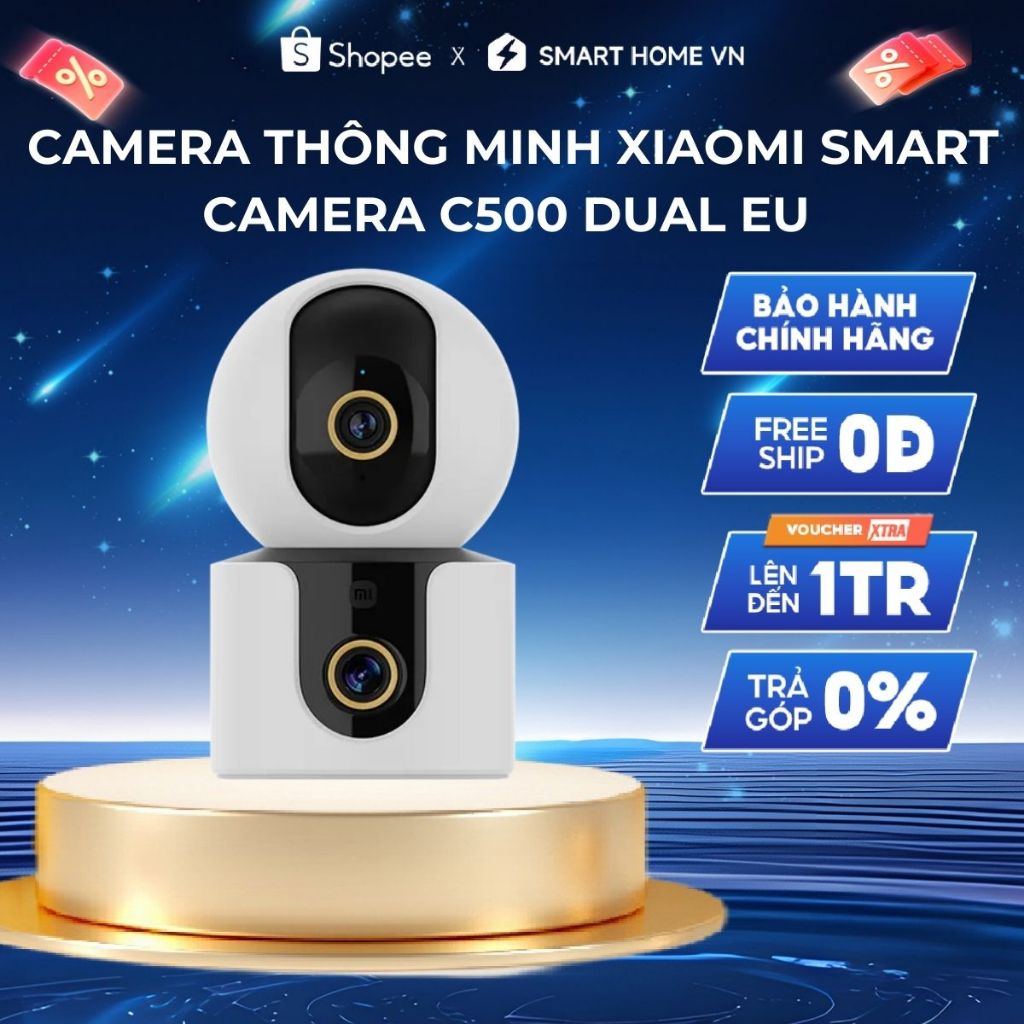 Camera Thông Minh Xiaomi Smart Camera C500 Dual EU - Camera Kép Trong 1 Thiết Bị  - Phiên Bản Quốc T