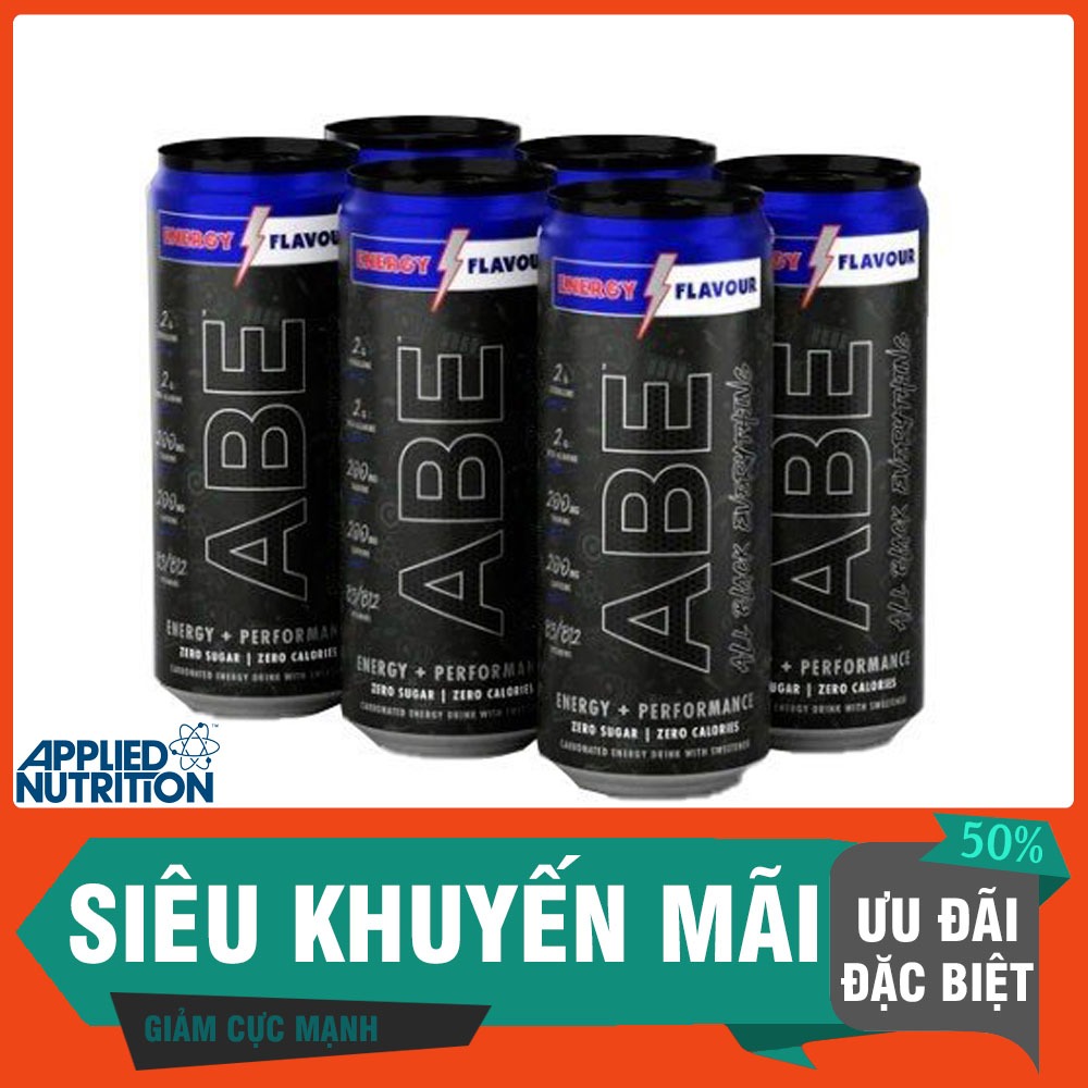 ABE Applied Nutrition Energy (Bò húc) – Combo 24 Lon Pre Workout Đỉnh Cao