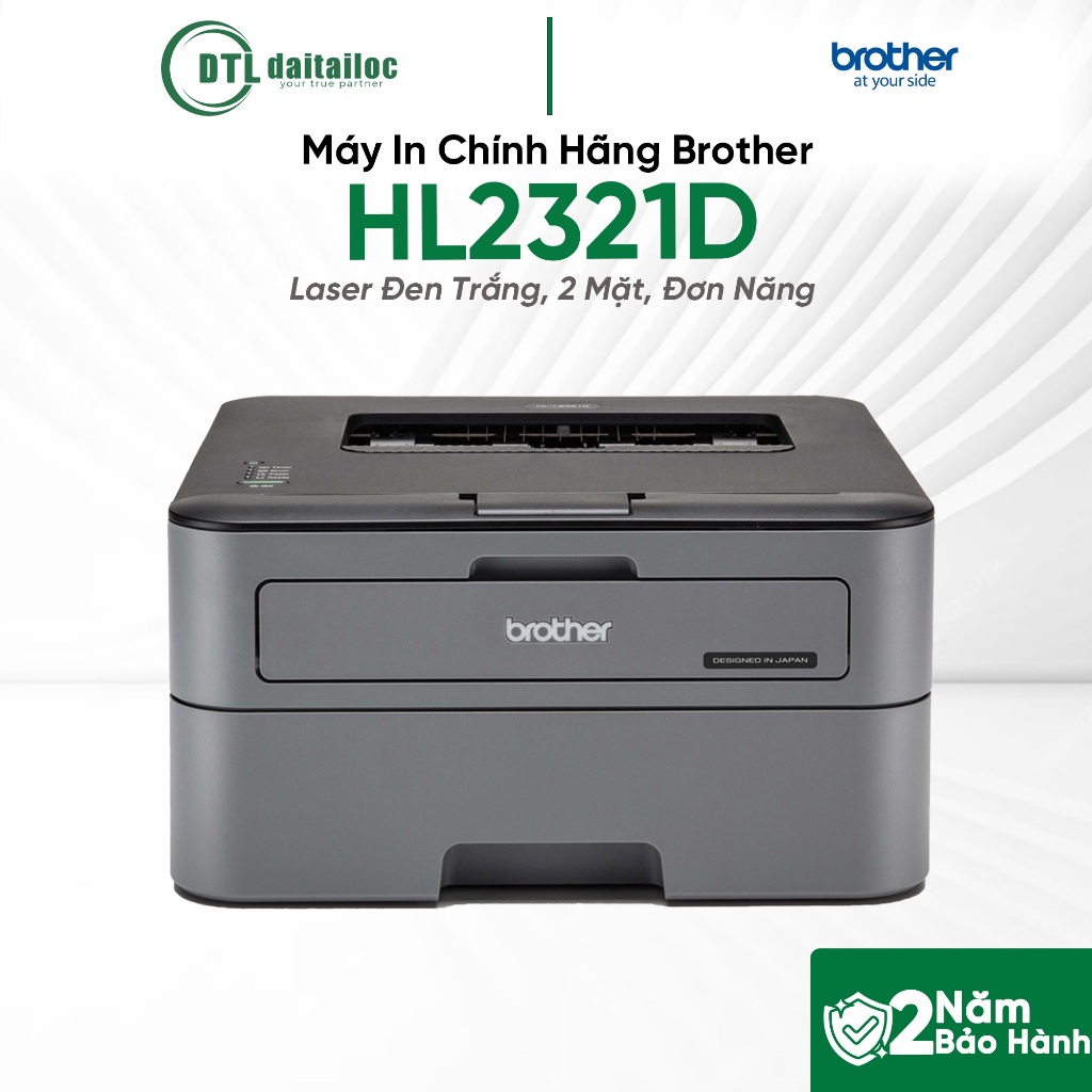 Máy In Chính Hãng Brother HL2321D - Laser Đen Trắng, 2 Mặt, Đơn Năng | Chính Hãng | Bảo Hành 24 Thán