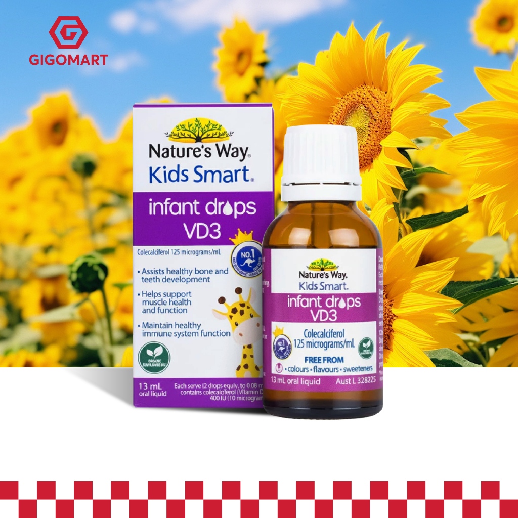 Nature’s Way Kids Smart Infant Drops VD3 Bổ sung vitamin D3(hộp 13ml)
