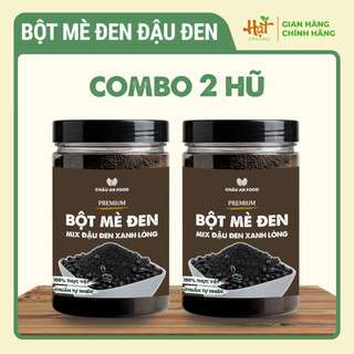 Combo 2 Hũ Bột Mè Đen Mix Đậu Đen Xanh Lòng Nguyên Chất Không Phụ Gia, Hỗ Trợ Đen Tóc, Thực Dưỡng