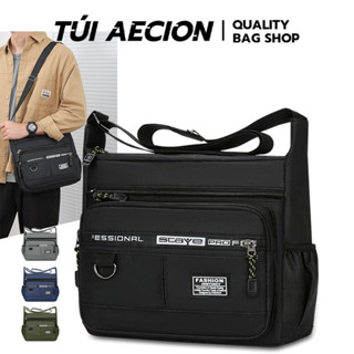 【AECION】Túi Đeo Vai Phong Cách Hàn Quốc Chống Thấm Nước Nhiều Ngăn - Cặp Đeo Chéo Nam Đẹp Dung Tích Lớn