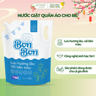 Nước giặt cho bé sơ sinh BonBon Home Care dịu nhẹ, siêu đậm đặc 3.2L