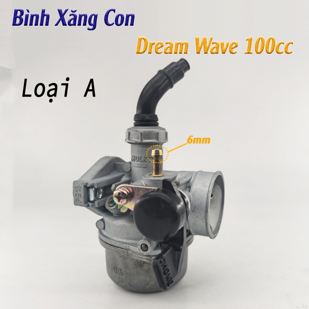 Bộ Bình Xăng Con Dream Wave 100cc/50cc -  Không có khóa xăng, Tiết Kiệm Xăng, Dễ Cân Chỉnh