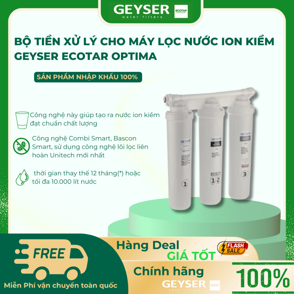 Máy Lọc Nước Công Nghệ Aragonite Geyser Vuoxa 4 - Hàng Chính Hãng Geyser Việt Nam