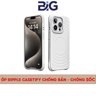 Ốp lưng Ripple CASETiFY Ốp Hút Từ Tính Cao Cấp Chống Trơn, Chống Sốc Chính Hãng BIG Dành Cho IP12-16