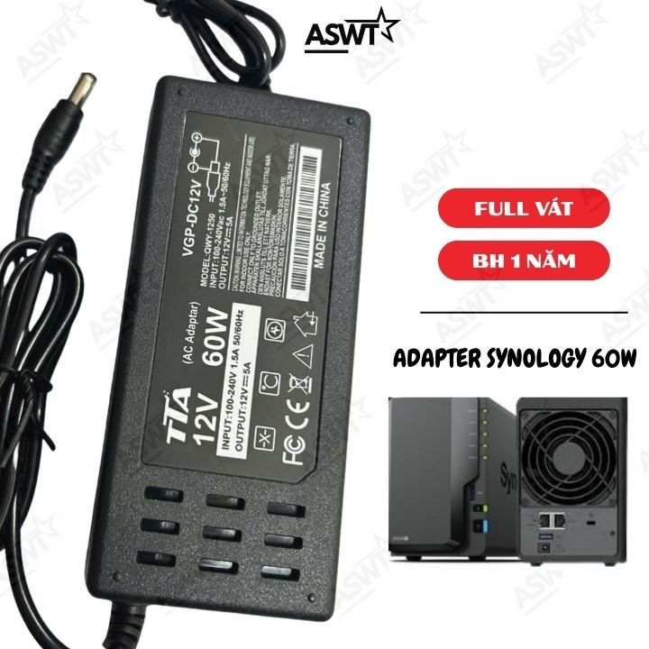 Adapter nguồn Nas Synology DS224+, DS223, DS223j, DS220+, DS220j, DS218+, DS218, DS218play, DS218j 1