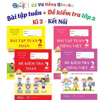 Sách - Combo Bài tập tuần,Đề Kiểm Tra Lớp 2 - Kết nối tri thức - Học Kì 2 (4 quyển)