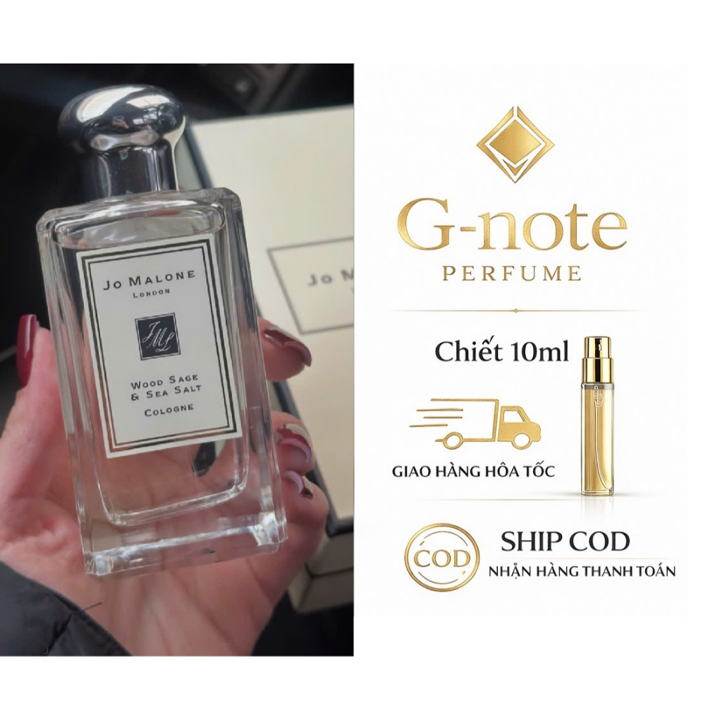 CHIẾT 10ML - JO MALONE WOOD SAGE & SEA SALT - CHUẨN AUTH