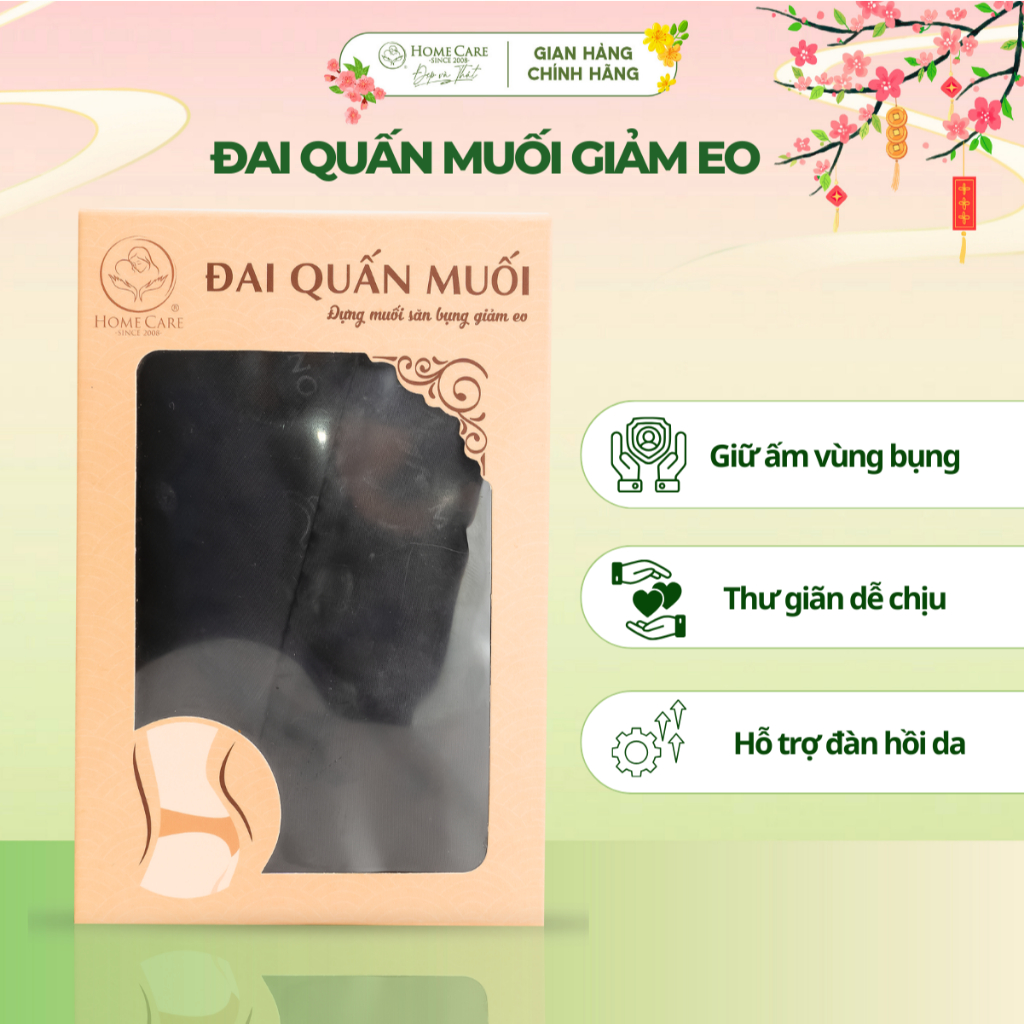 Đai Vải Đựng Muối Quấn Bụng Home Care Hỗ Trợ Giảm Eo, Làm Săn Chắc Và Giữ Ấm Hiệu Quả