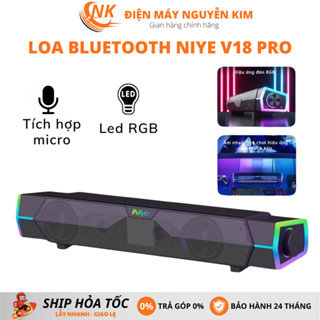 Loa Bluetooth Niye V18 Pro Thiết Kế Đèn Led Hiện Đại, Âm Thanh Vòm Cực Hay, Có Tích Hợp Micro