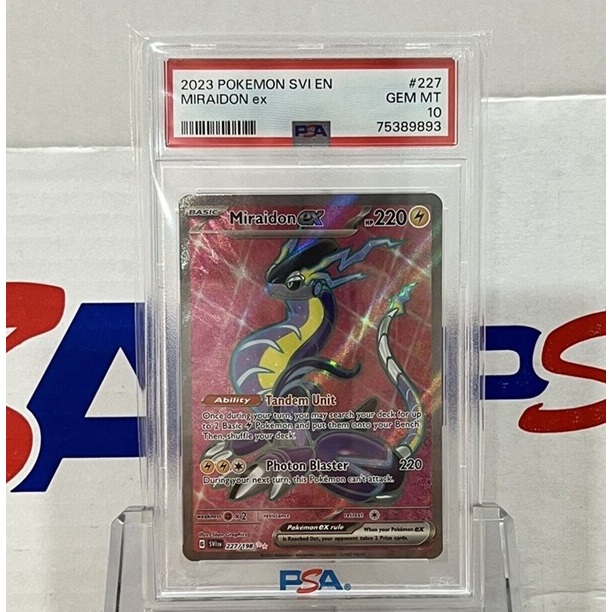 Thẻ PSA 10 GEM MINT Pokemon ex Miraidon 227/198 English 1459 D40 68