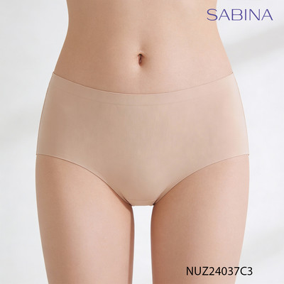 Quần Lót Lưng Vừa Cạp Cao Không Viền May Màu Trơn Dáng Bikini Panty Zone By Sabina NUZ24037