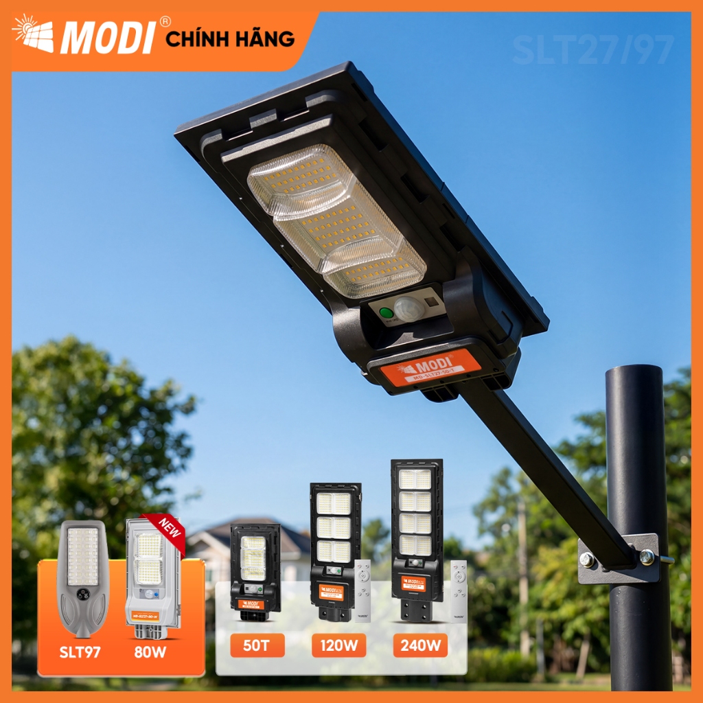 Đèn Năng Lượng Mặt Trời MODI SOLAR, Đèn Led Năng Lượng Mặt Trời Chip Led Siêu Sáng