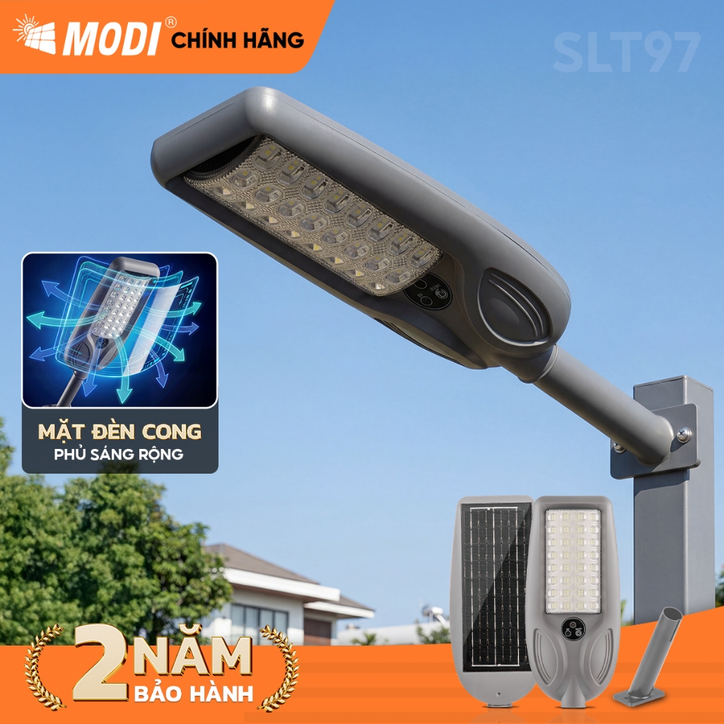Đèn Đường Hình Lá 30W MODI SOLAR Năng Lượng Mặt Trời Chiếu Sáng Ngoài Trời