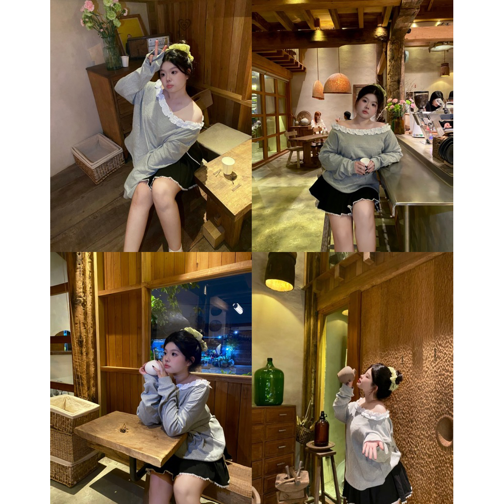 Beos, Lệch vai nỉ bèo cổ, rút eo dành cho bigsize nữ 65-95kg