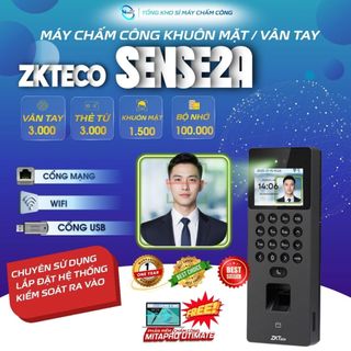 SENSE FACE 2A  máy chấm công khuôn mặt, vân tay , thẻ từ ( ZKTECO) có tính năng kiểm soát cửa, tặng kèm phần mềm MITAPRO