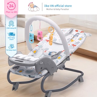 Ghế Rung Cho Bé 3-18 Tháng - Chất Liệu Thoáng Khí, Khung Nâng Cấp Chịu Lực 20kg - An Toàn Tuyệt Đối