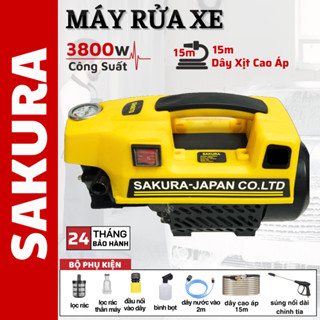 Máy rửa xe gia đình Sakura Áp lực cao - Máy rửa xe Sakura Áp lực cao Lõi Đồng Cực Khỏe