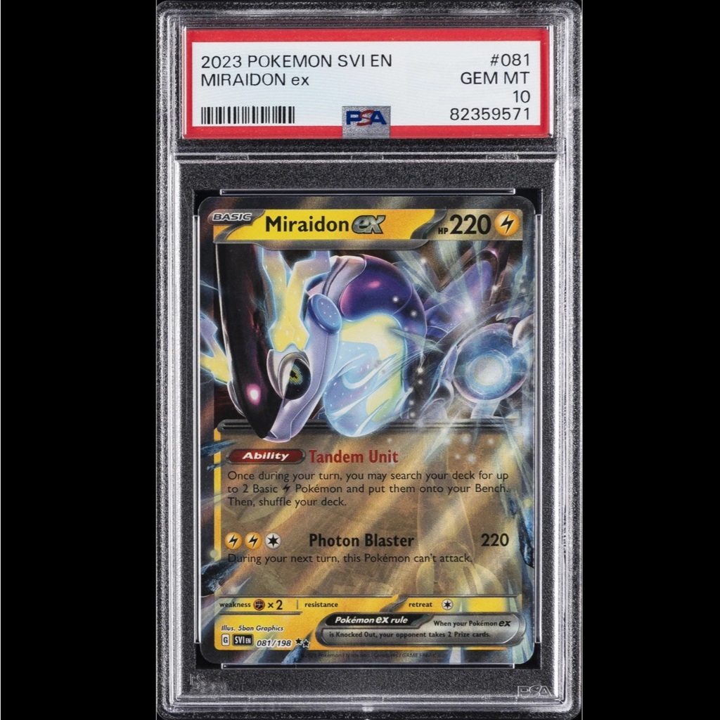 Thẻ PSA 10 GEM MINT Pokemon ex Miraidon 081/198 English 1459 D40 70