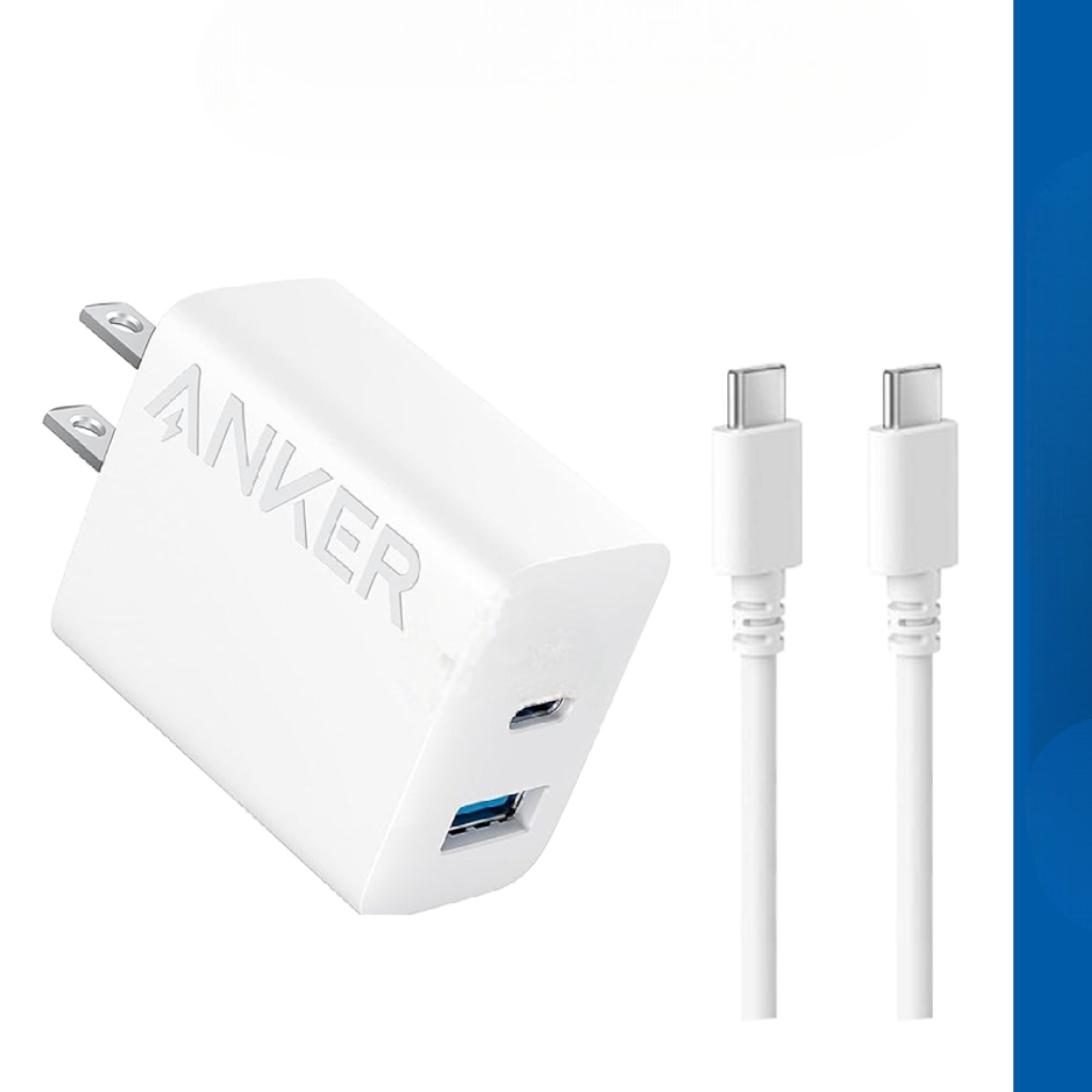 [Top Value] Combo cốc sạc Anker 1USB 1Type-C 20W + Cáp USB Type-C to Type-C B2348 - Hàng chính hãng