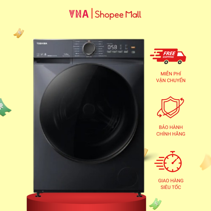Máy giặt sấy Toshiba Inverter giặt 13 kg - sấy 8 kg TWD-T21BU140UWV(MG)