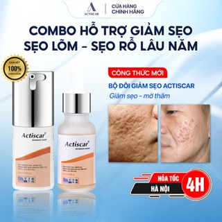 Bộ Kem & Serum Hỗ trợ Mờ Sẹo Lõm Actiscar Mờ Sẹo Rỗ, Sẹo Thâm Mụn Lâu Năm