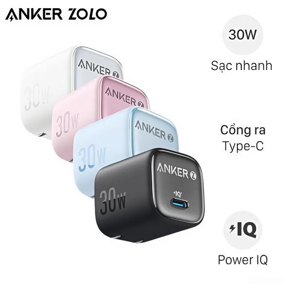 [HỎA TỐC] Sạc nhanh Type-C PD 30W Anker Zolo A2698 Chính Hãng Bảo Hành 12 Tháng