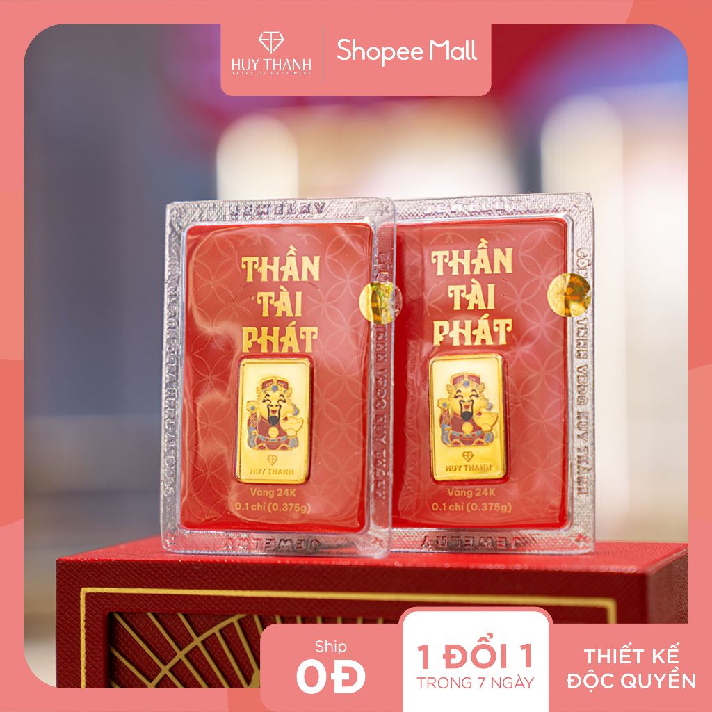 Quà Tặng Thần Tài Phát LNTHANTAIPHAT 0,1 Chỉ Vàng 24k Huy Thanh Jewelry