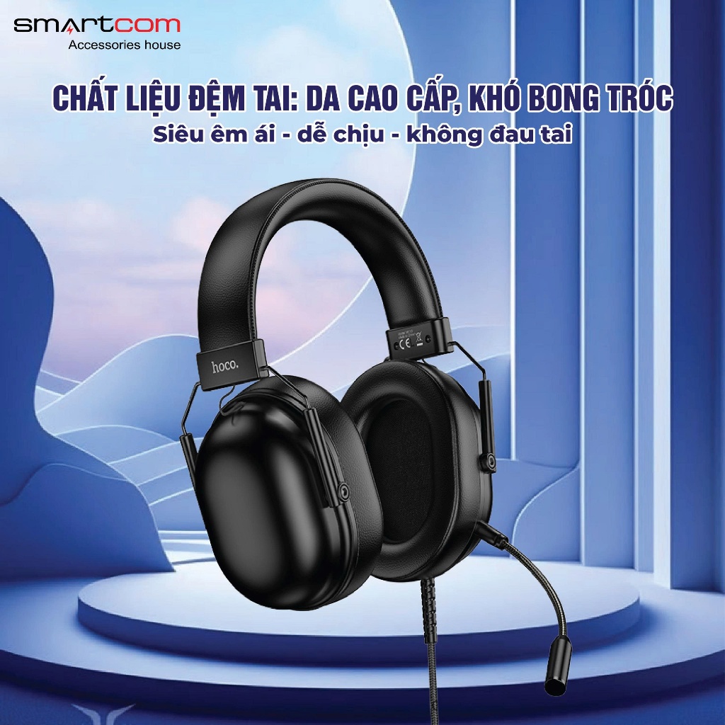 Tai nghe chơi Game chuyên nghiệp có mic đàm thoaị thế hệ mới Hoco W113 chính hãng, tai nghe bass mạnh | BigBuy360 - bigbuy360.vn
