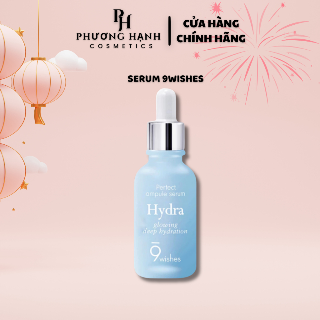 Serum HA 9Wishes Hydra Skin Ampule II Cấp Ẩm Căng Bóng Và Hỗ Trợ Làm Sáng Da 30ML