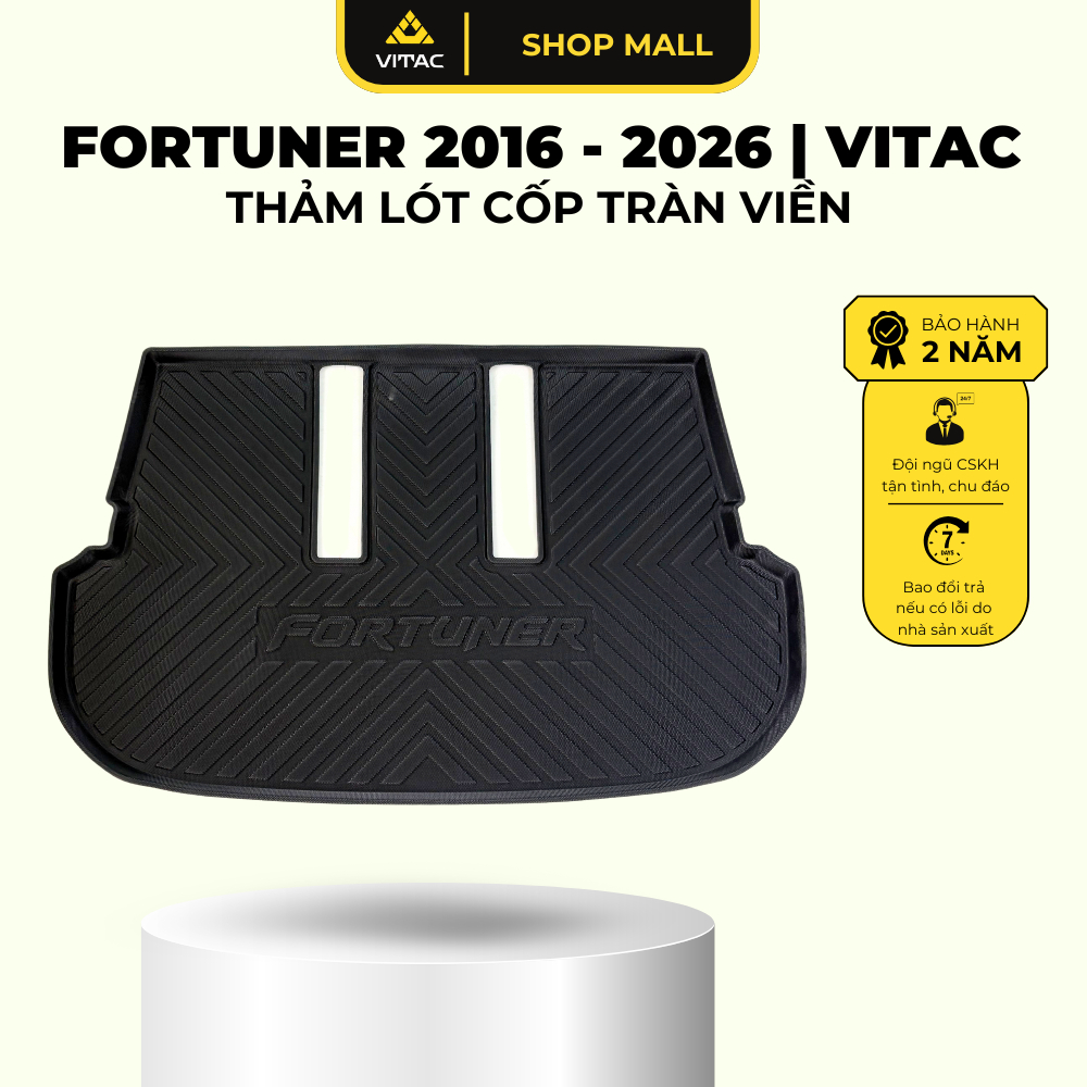 Lót nhựa cốp tràn viền Vitac dành cho xe ô tô TOYOTA FORTUNER 2016-2026