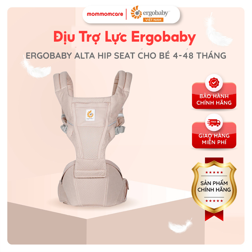 Địu Ergobaby Alta Hip Seat Cho Bé 4–48 Tháng, Thoáng Khí, An Toàn, Tiện Dụng