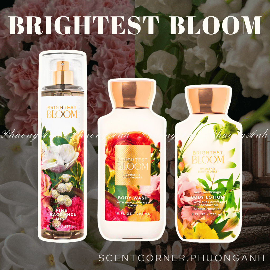 BRIGHTEST BLOOM | Bộ sản phẩm Body Mist - Dầu Gội Xả Tóc