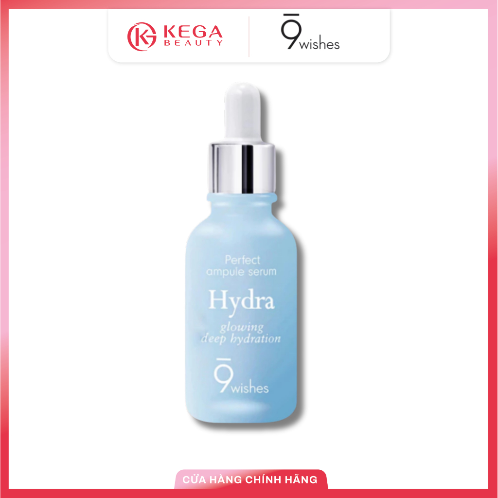 Serum Cấp Ẩm HA 9Wishes Hydra Skin Ampule II Cấp Ẩm Căng Bóng Và Hỗ Trợ Làm Sáng Da 30ML
