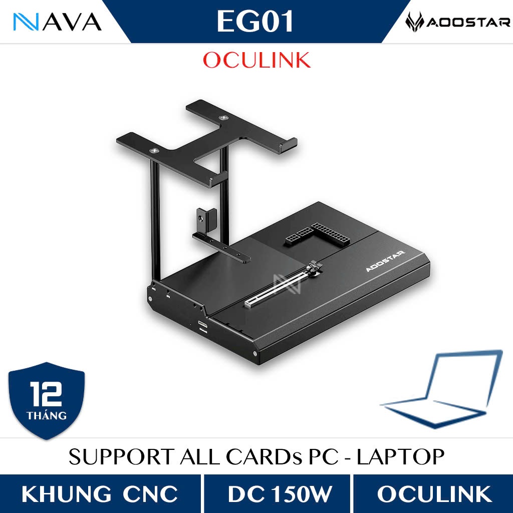 eGPU Aoostar EG01 Dock Card Màn Hình Rời Oculink PCIe 4.0 - Trạm Đồ Họa Cho Mini PC, Laptop