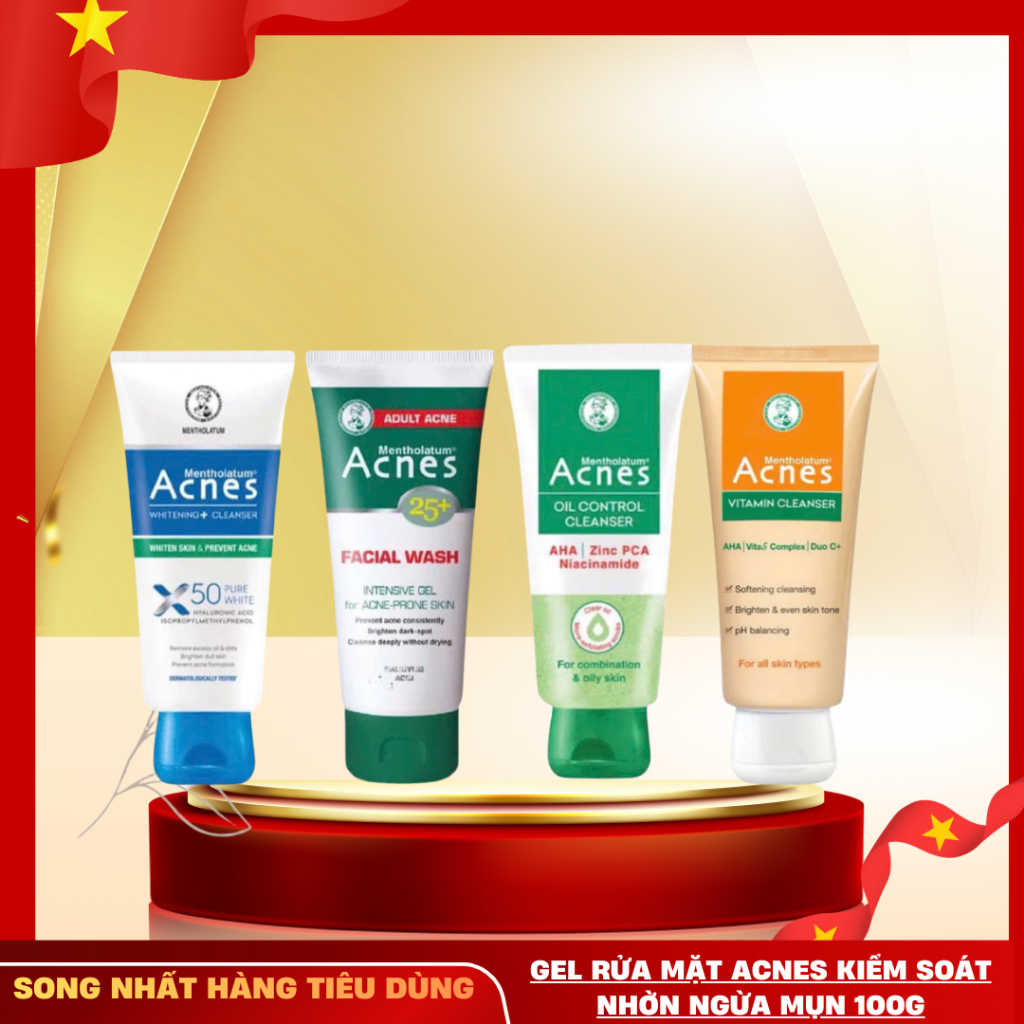 Kem rửa mặt - Sữa rửa mặt Acnes 100g