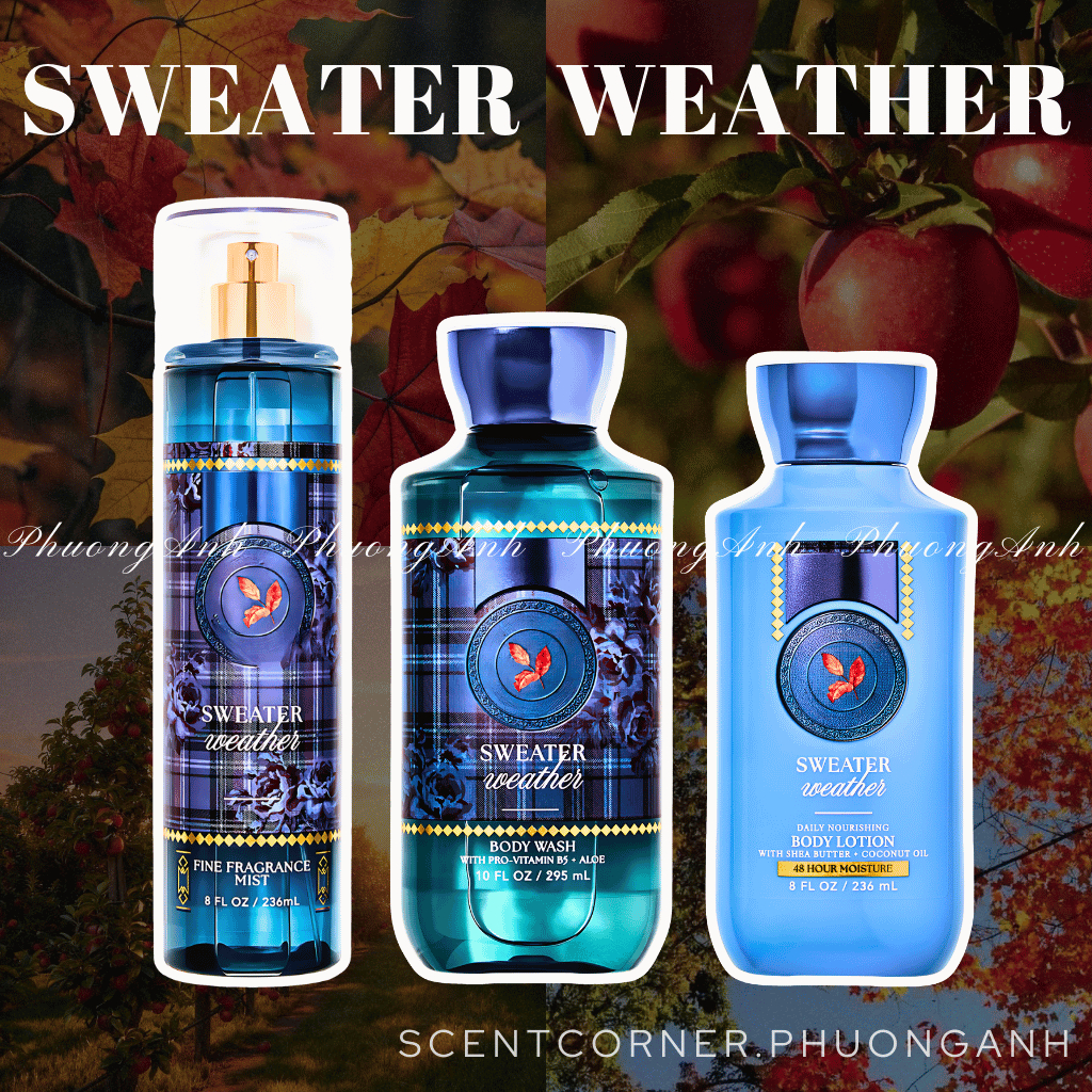 SWEATER WEATHER | Bộ sản phẩm Body Mist - Nến - Rửa Tay