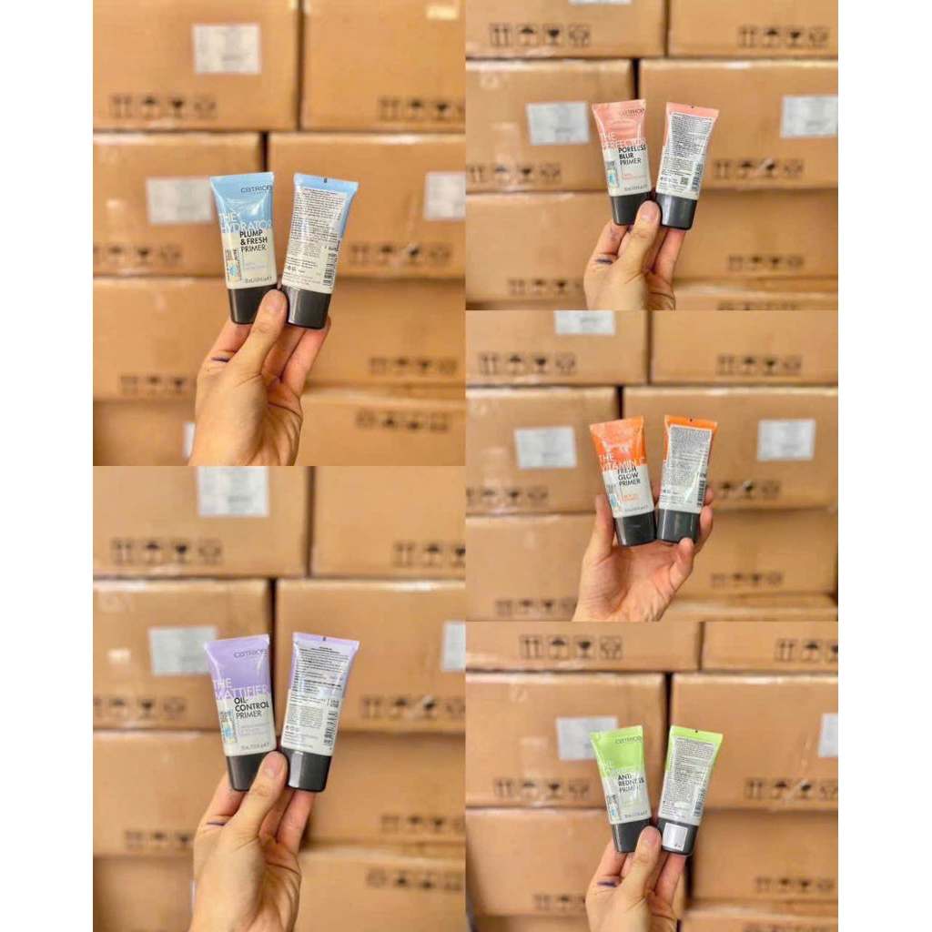 Kem lót Catrice - kem lót kiềm dầu, dưỡng ẩm, làm mờ lỗ chân lông, và hiệu chỉnh màu da