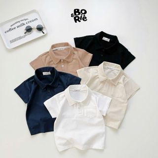 Áo polo cộc tay cho bé trai,bé gái Borie chất liệu cotton thoáng mát, hàng xuất Âu Mỹ B169