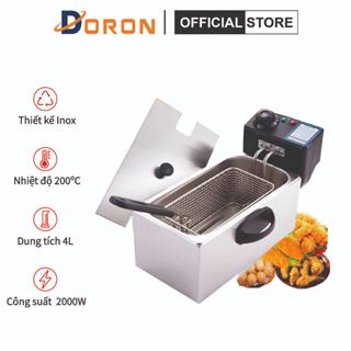 Nồi chiên ngập dầu 4L 2000W hệ thống gia nhiệt kép nóng nhanh, sôi mạnh