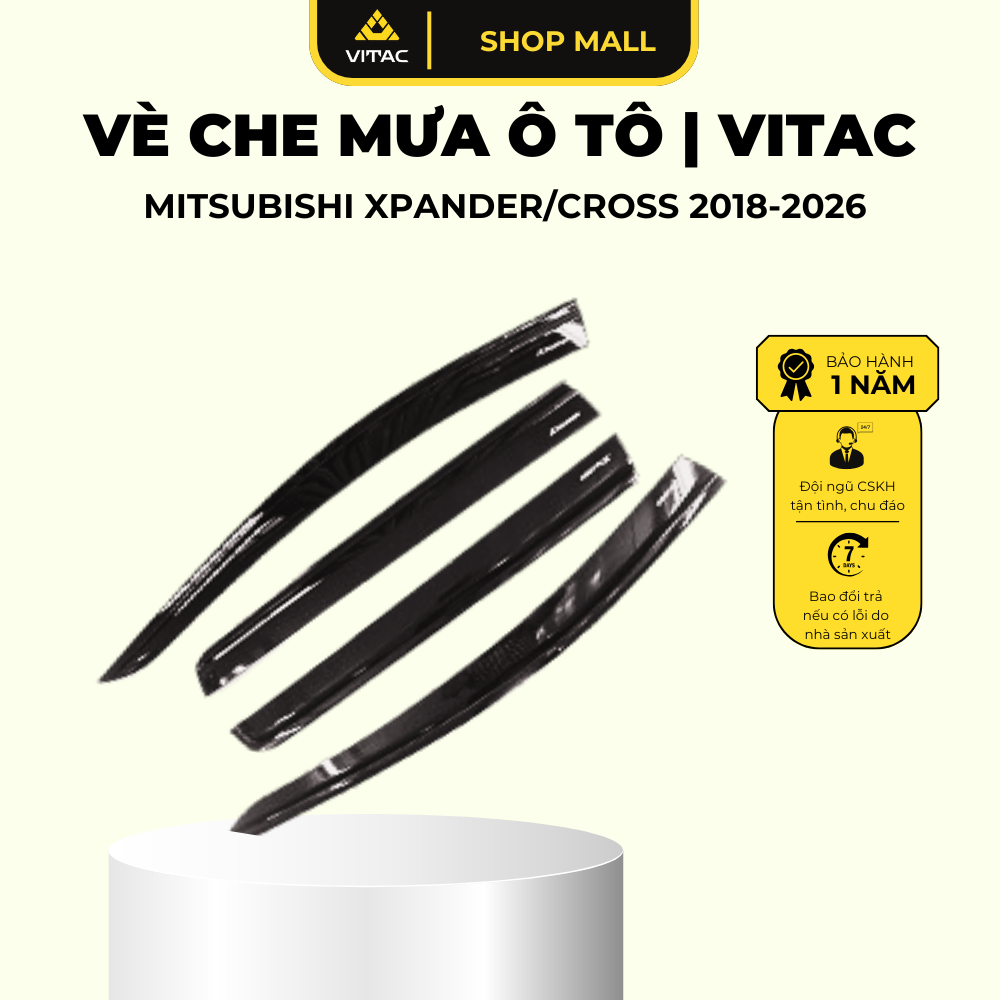 Vè che mưa Vitac dành cho xe ô tô MITSUBISHI XPANDER / XPANDER CROSS 2018-2026