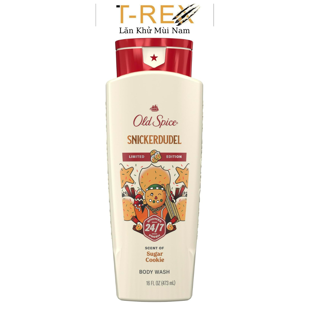 Sữa tắm Old Spice Holiday Limited Edition Snickerdudel Sugar Cookie Scent hương bánh qui 473ML
