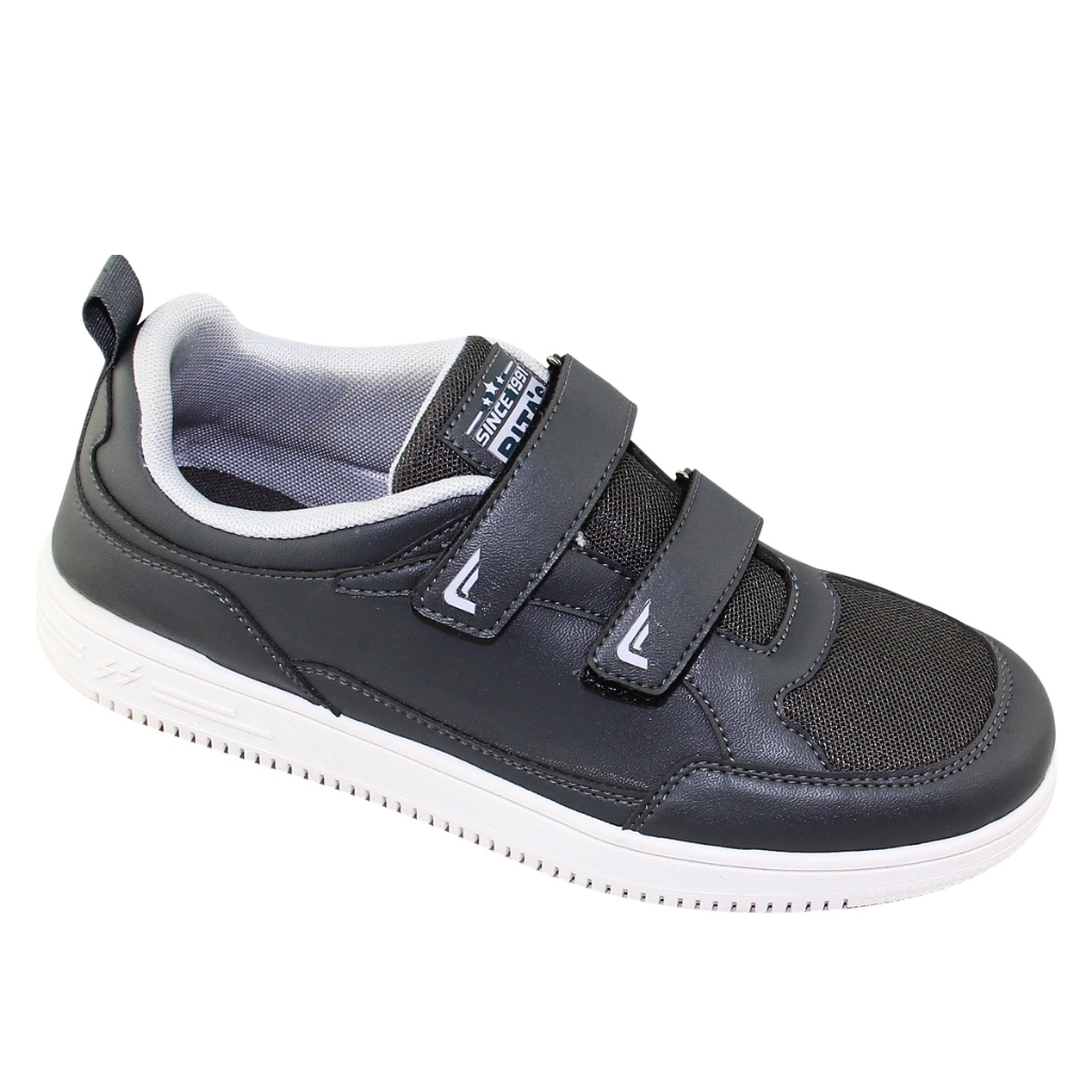 GIÀY THỂ THAO BATA HỌC SINH NAM BITA'S XÉ DÁN GHS.09 (ĐEN + TRẮNG + XÁM) - BITAS MEN'S SPORT SNEAKER